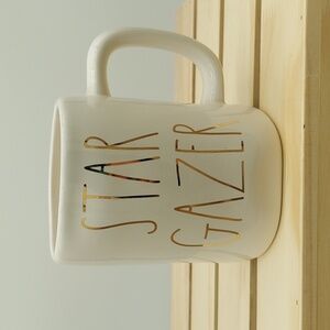 Taurus Rae Dunn ‘Star Gazer’ Mug Zodiac Constellation Coffee Tea Cup Gold Stars